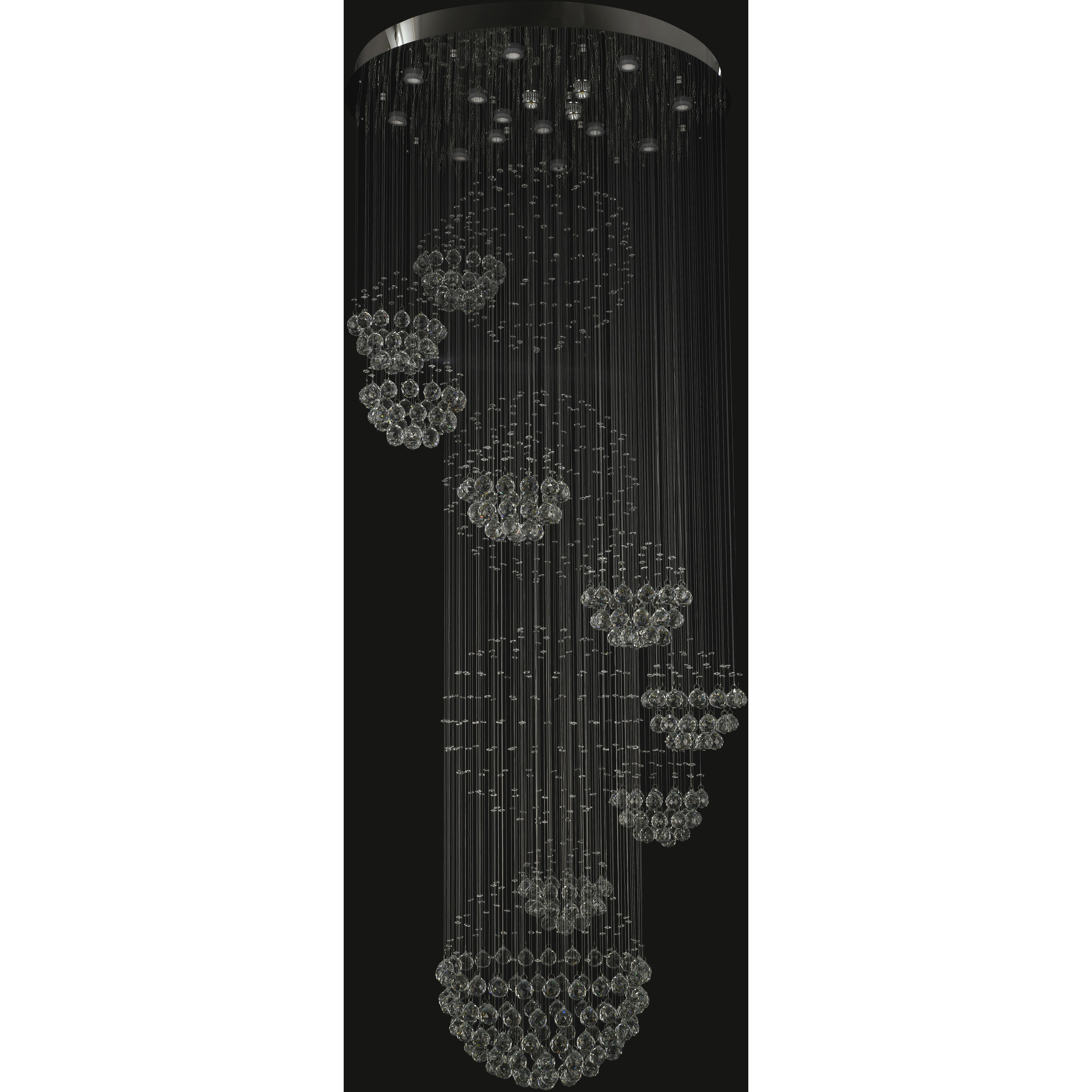 Canada 16 Light 39.3 inch Chrome Chandelier Ceiling Light